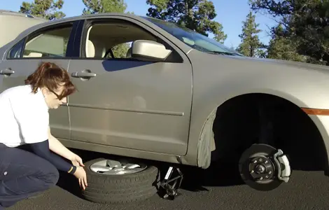 Remove wheel and tire