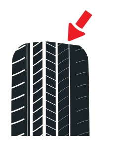 Unever wear on tire