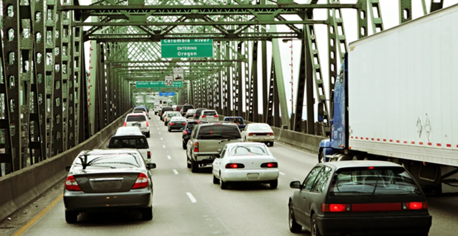 Cars driving on a highway