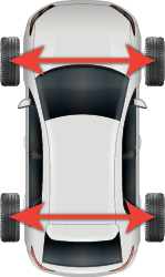 Side-to-Side Tire Rotation Illustration