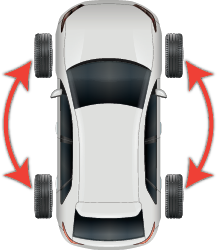 Front-to-Rear Tire Rotation Illustration